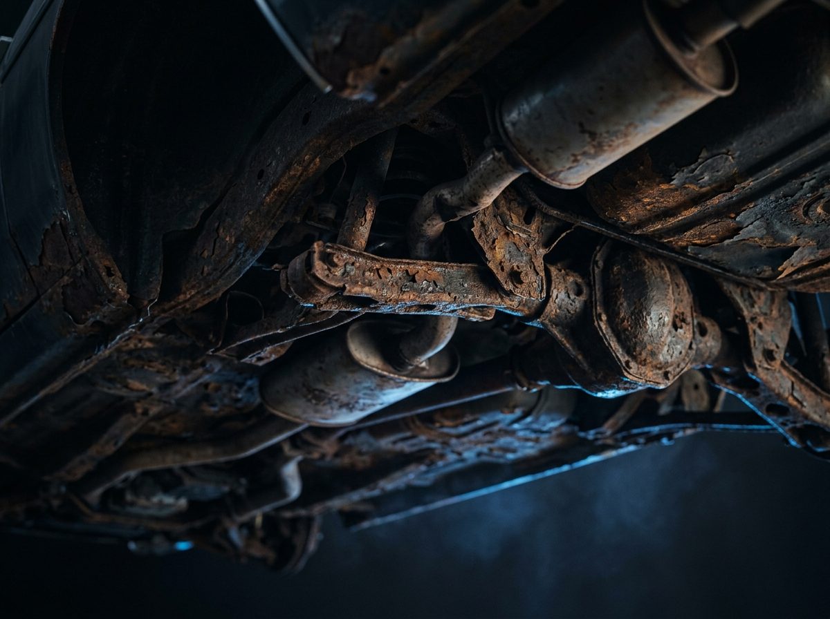 Сквозная коррозия днища автомобиля от дорожных реагентов